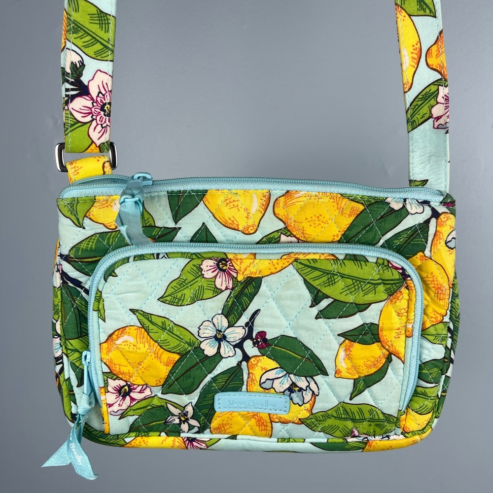 Vera Bradley lemon grove Quilted Cotton crossbody purse